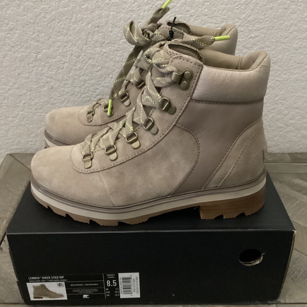 SOREL Women's Lennox Hiker Lace-Up Waterproof Booties, size 8.5